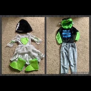 Bride of Frankenstein and Frankenstein boy/girl twin Halloween costumes size 18M